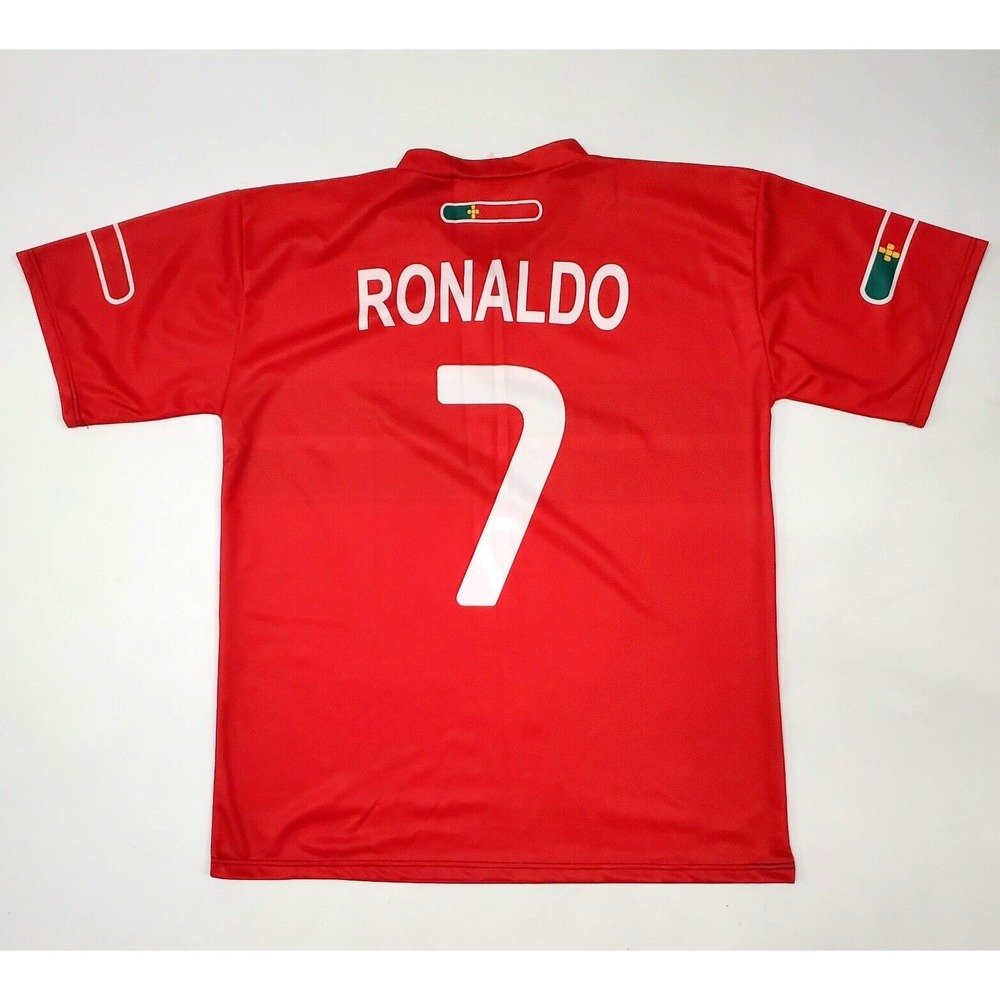 Vintage Portugal Soccer Jersey  Mens Made In Italy Football Ronaldo 7 size XL - Picture 3 of 6
